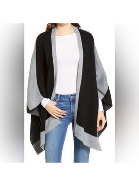 Rebecca Minkoff Colorblock Poncho Ruana